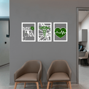 QUADROS DECORATIVOS MEDICINA SIMBOLO CORAÇÃO