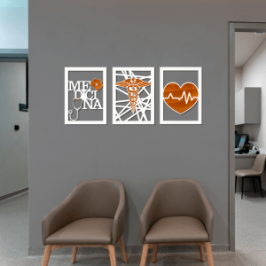 QUADROS DECORATIVOS MEDICINA SIMBOLO CORAÇÃO