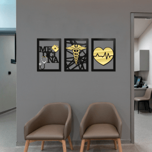 QUADROS DECORATIVOS MEDICINA SIMBOLO CORAÇÃO