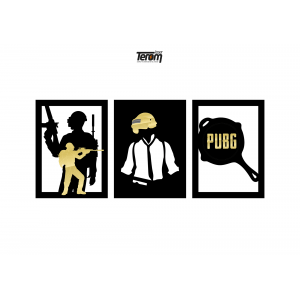 QUADROS DECORATIVOS PUBG - ATIRADOR CAPA PANELA