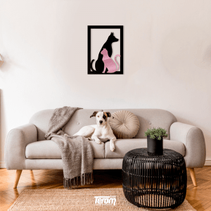 QUADROS DECORATIVOS VETERINÁRIA - CACHORRO GATO ELITE