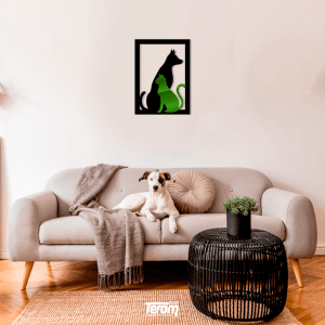 QUADROS DECORATIVOS VETERINÁRIA - CACHORRO GATO ELITE