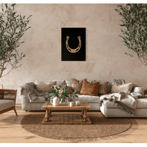 QUADRO DECORATIVO HARAS - FERADURA GEOMETRICA