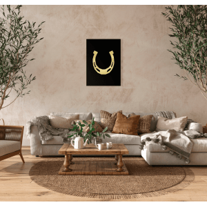 QUADRO DECORATIVO HARAS - FERADURA GEOMETRICA