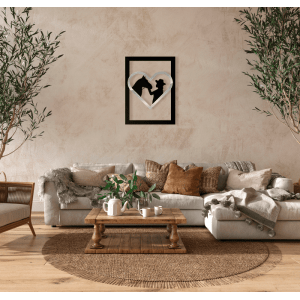 QUADRO DECORATIVO HARAS - CAVALO PESSOA CORAÇAO