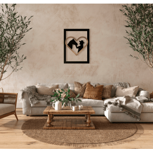 QUADRO DECORATIVO HARAS - CAVALO PESSOA CORAÇAO