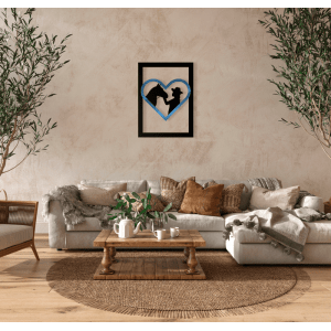 QUADRO DECORATIVO HARAS - CAVALO PESSOA CORAÇAO