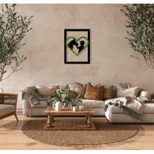 QUADRO DECORATIVO HARAS - CAVALO PESSOA CORAÇAO