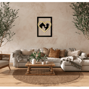 QUADRO DECORATIVO HARAS - CAVALO PESSOA CORAÇAO