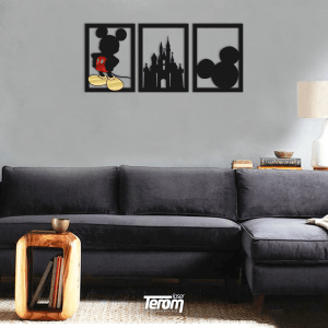 QUADROS DECORATIVOS MICKEY - MICKEY CASTELO ROSTO