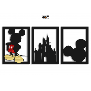 QUADROS DECORATIVOS MICKEY - MICKEY CASTELO ROSTO