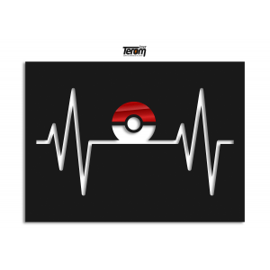 QUADROS DECORATIVOS POKEMON - POKEBOLA BATIMENTO